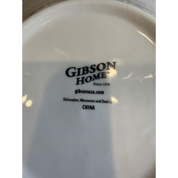 Gibson Home Christmas Village Dinner Plates & Bowl Set Holiday Winter Scene - Picture 8 of 8